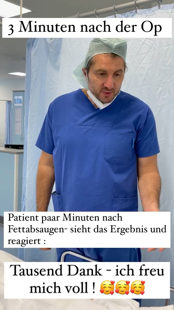 Moment aus dem Behandlungsraum zur ersten Reaktion nach einer Fettabsaugung