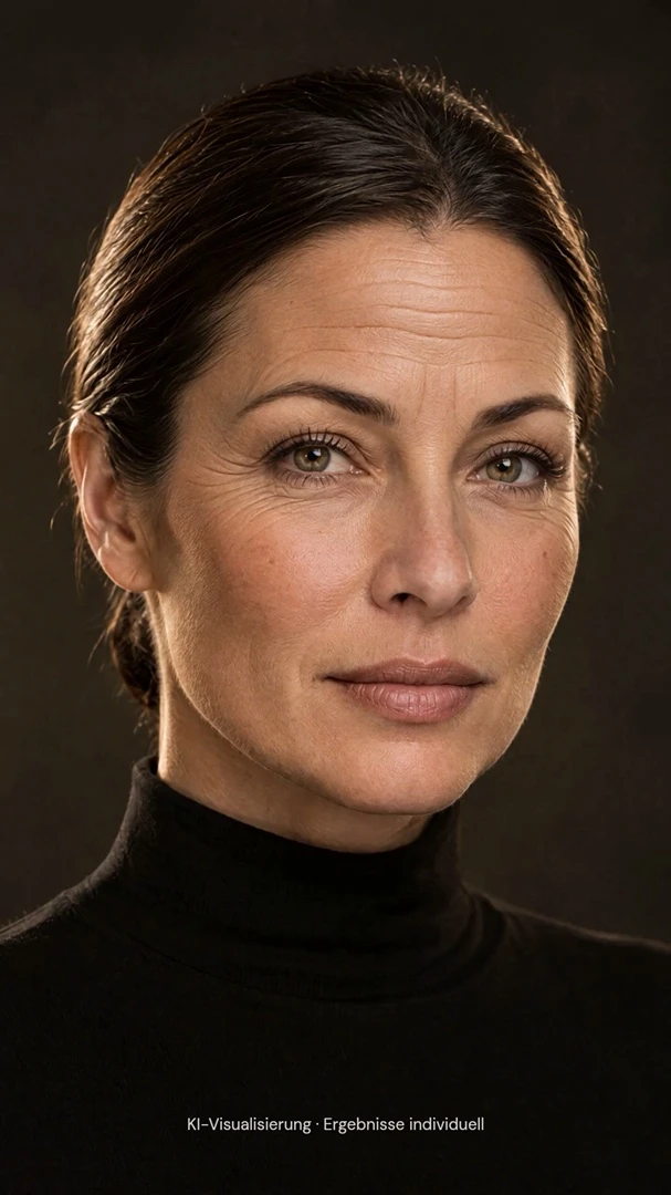 Vorschaubild der Falten-Simulation: Gesicht einer Frau