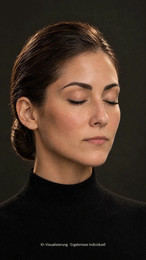 Lip simulation preview: a woman’s face